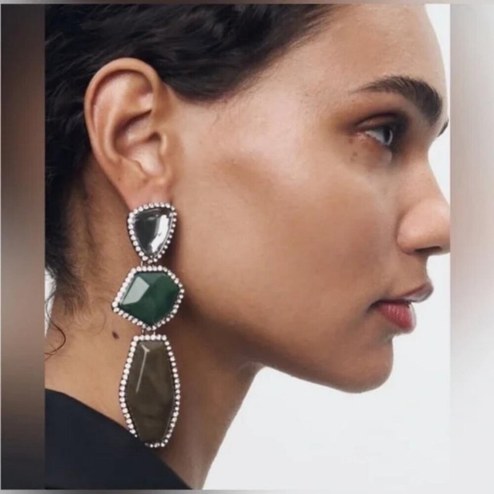 Zara Jewel stone earrings Beautiful & Elegant ✨✨🔥 NWT